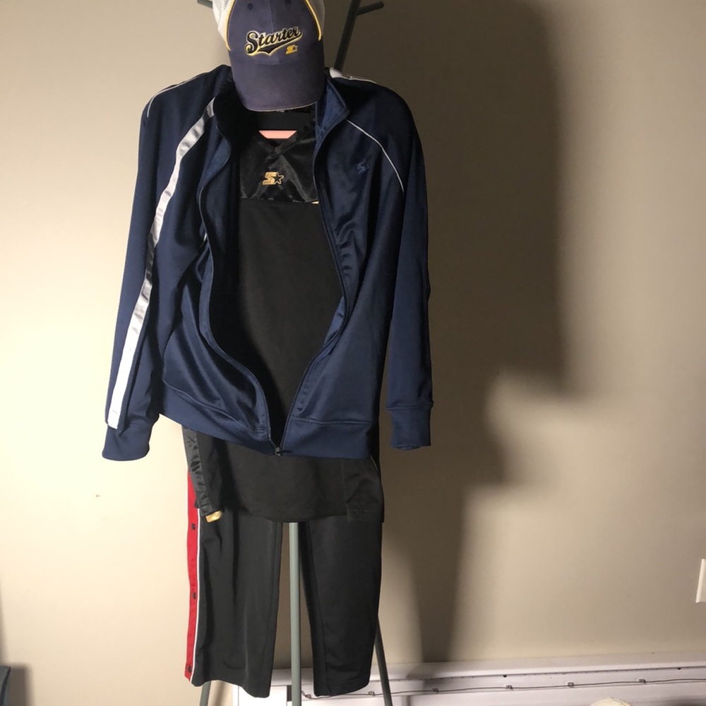 STARTER Lot of 4: Vintage Snap Tear Aways, Jacket, Sleeveless Jersey and Cap